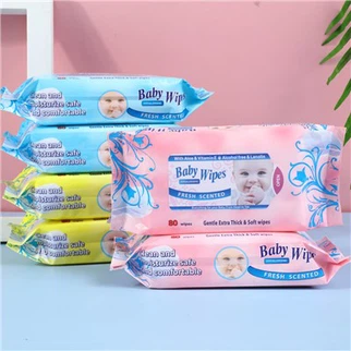 OEM veleprodaja 80kom ekstra debele osjetljive bebe vlažne maramice